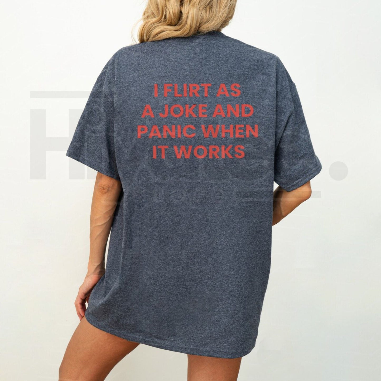 "I Flirt As A Joke" – Sarcastic Social Anxiety Funny Graphic Top