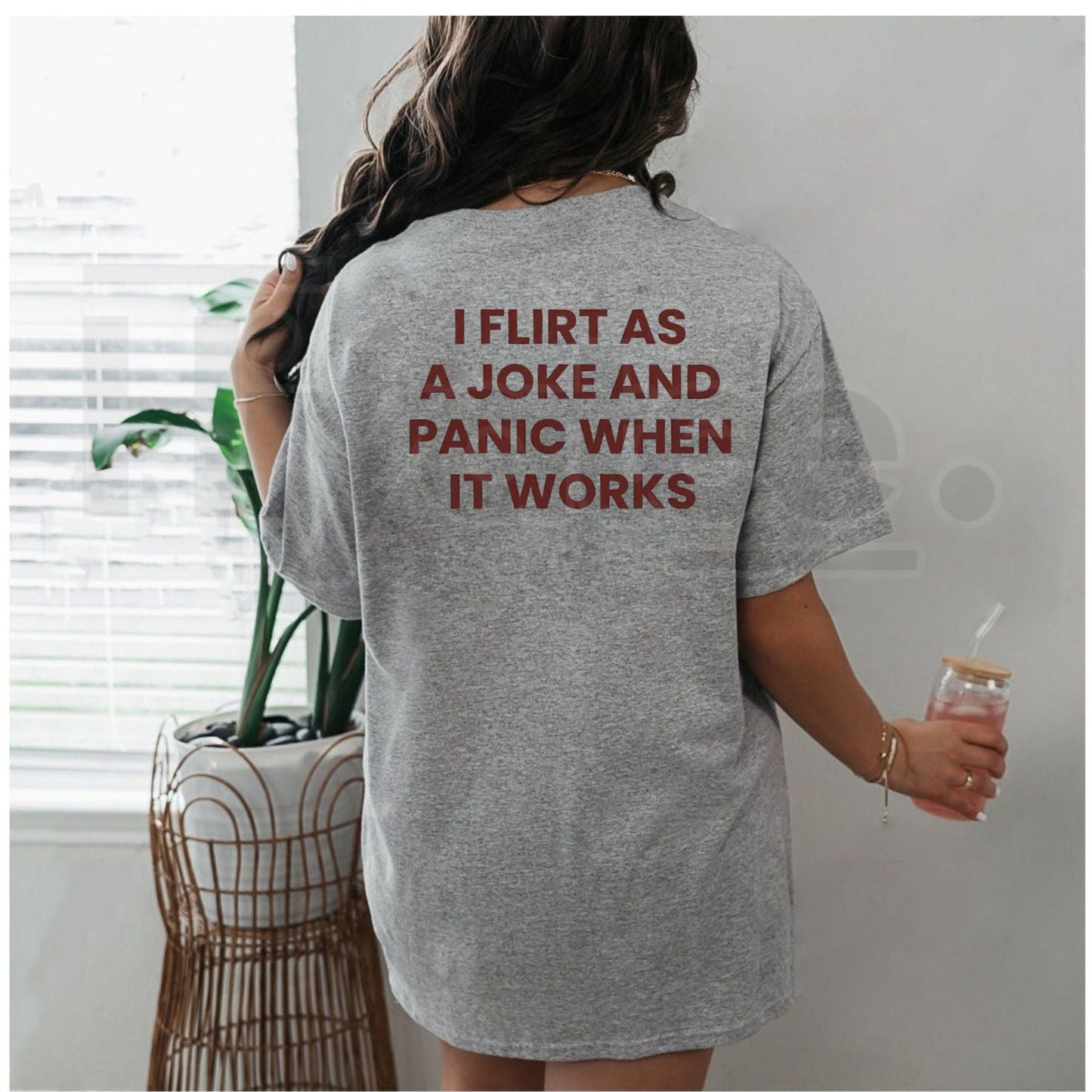 "I Flirt As A Joke" – Sarcastic Social Anxiety Funny Graphic Top